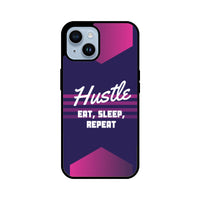 Apple iPhone Glass Phone Case - Hustle (Eat, Sleep, Repeat)