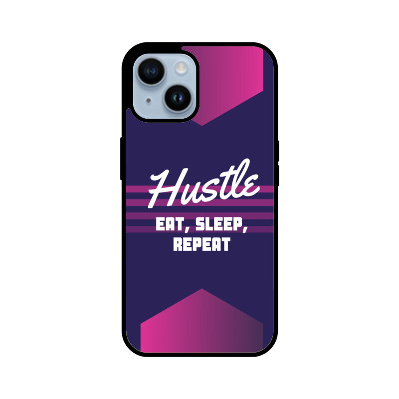 Apple iPhone Glass Phone Case - Hustle (Eat, Sleep, Repeat)