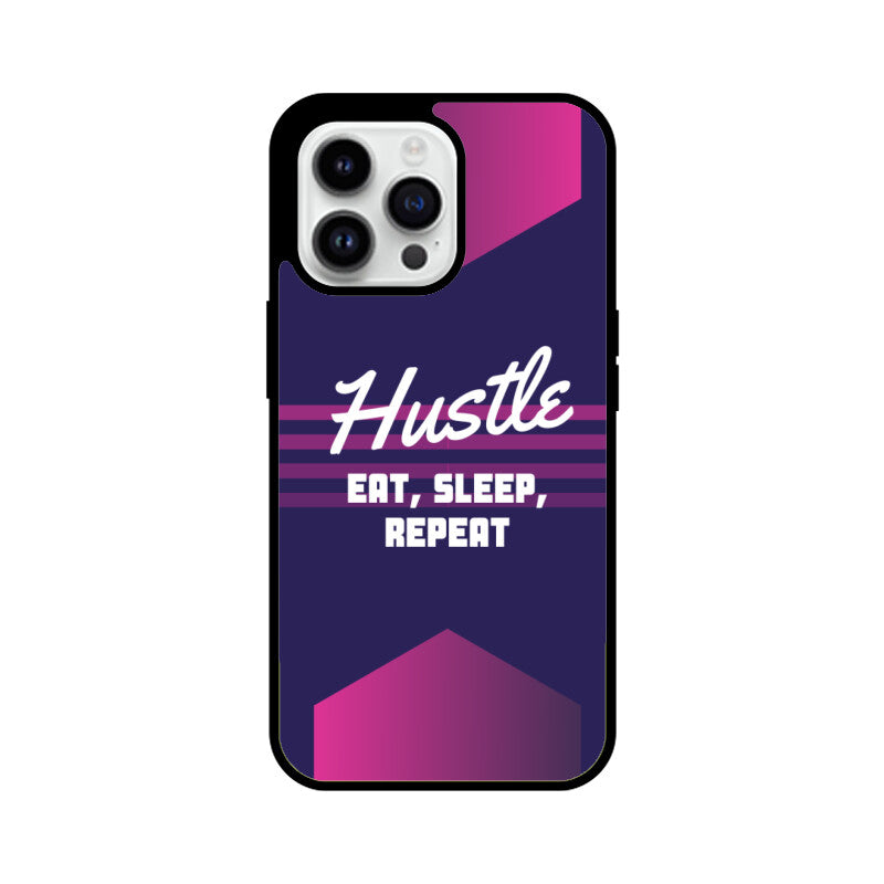 Apple iPhone Glass Phone Case - Hustle (Eat, Sleep, Repeat)