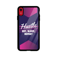 Apple iPhone Glass Phone Case - Hustle (Eat, Sleep, Repeat)