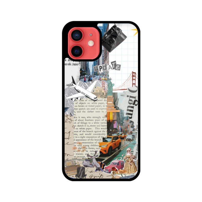 Apple iPhone Glass Phone Case - Travel