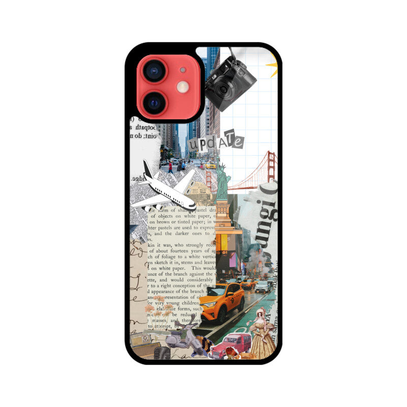 Apple iPhone Glass Phone Case - Travel