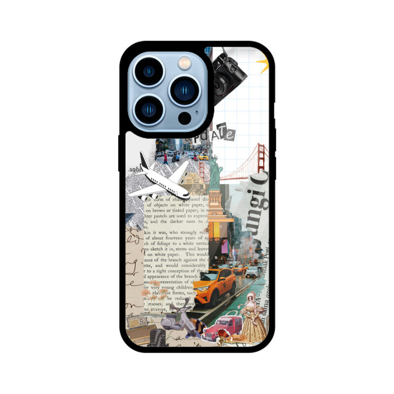 Apple iPhone Glass Phone Case - Travel