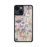 Apple iPhone Glass Phone Case - Stamps