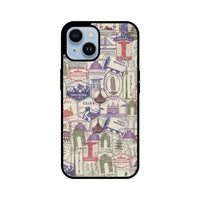 Apple iPhone Glass Phone Case - Stamps