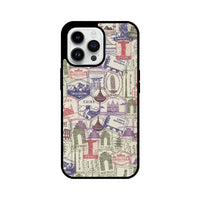 Apple iPhone Glass Phone Case - Stamps