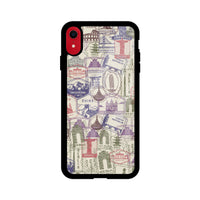 Apple iPhone Glass Phone Case - Stamps