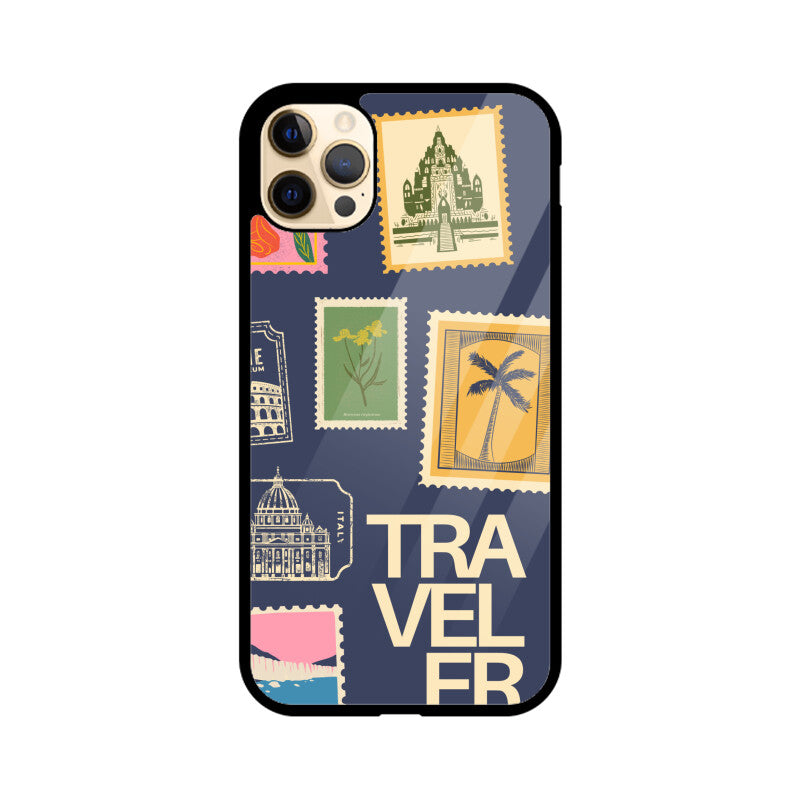 Apple iPhone Glas-Telefonhülle - Traveller