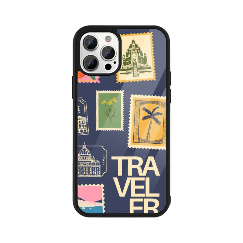 Apple iPhone Glas-Telefonhülle - Traveller