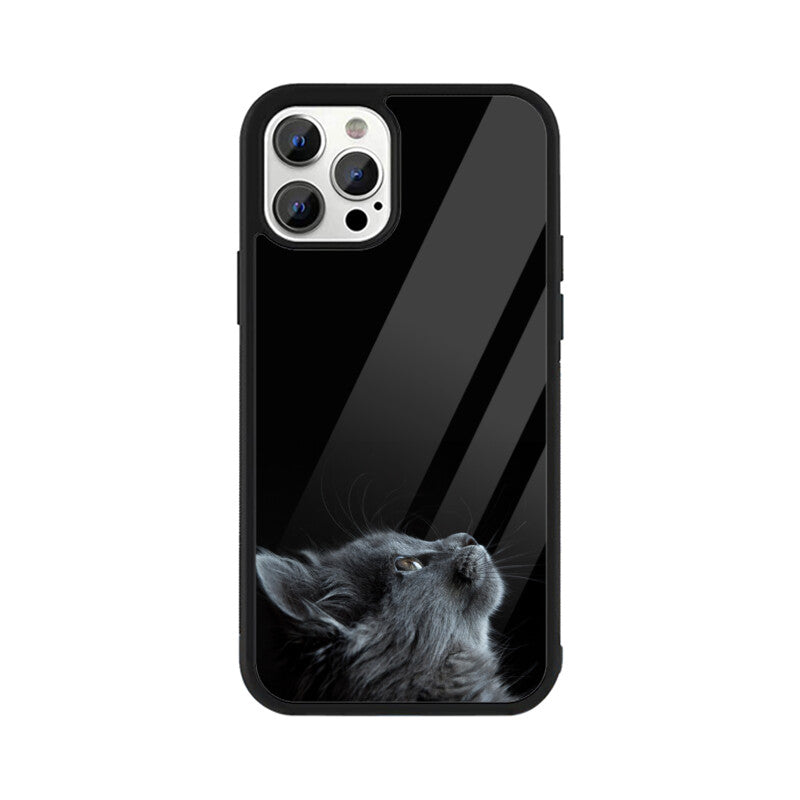 Apple iPhone Glas Handyhülle - Katze