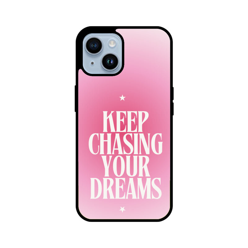 Apple iPhone Glass Phone Case - Keep Chasing Your Dreams