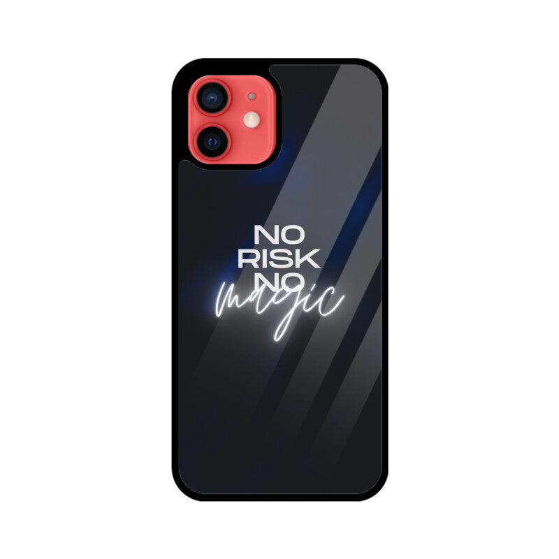 No Risk No Magic iPhone Glass Phone Case