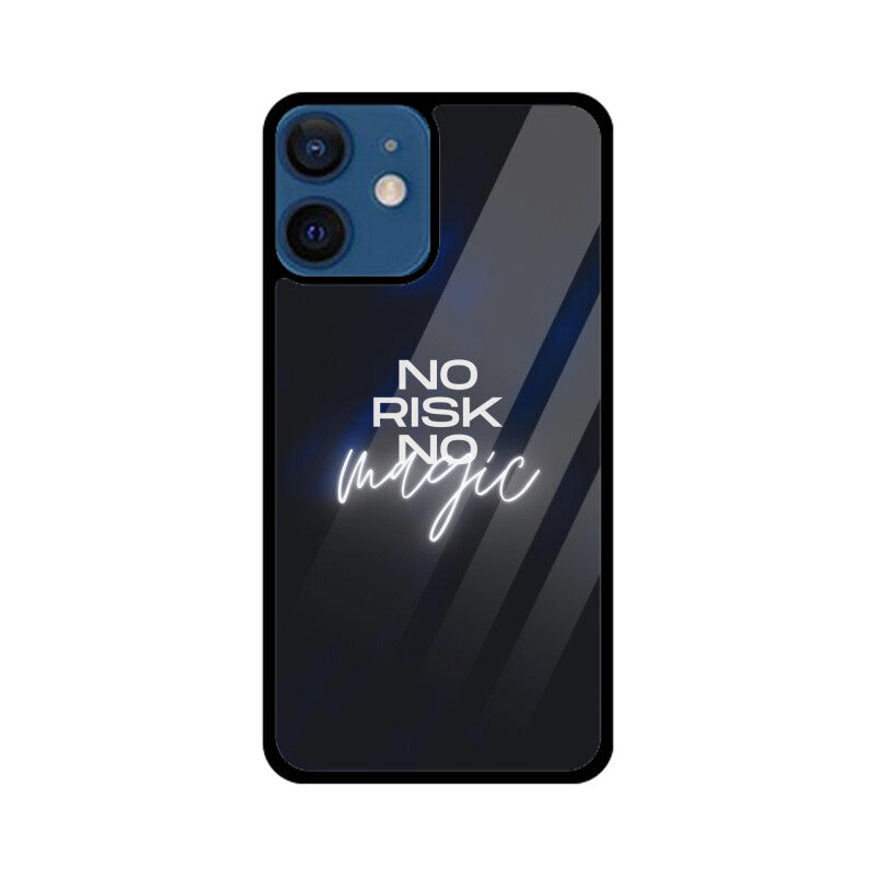 No Risk No Magic iPhone Glass Phone Case