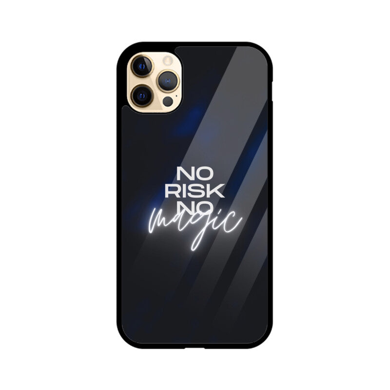 No Risk No Magic iPhone Glass Phone Case