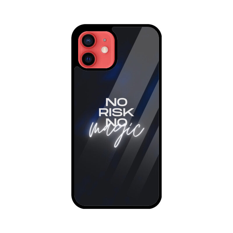 No Risk No Magic iPhone Glass Phone Case