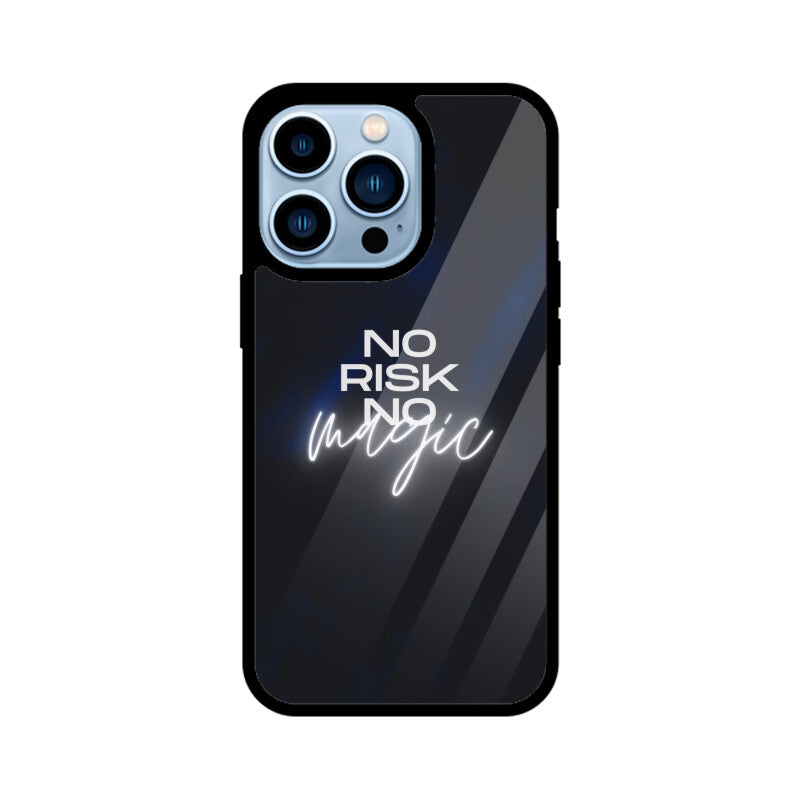 No Risk No Magic iPhone Glass Phone Case