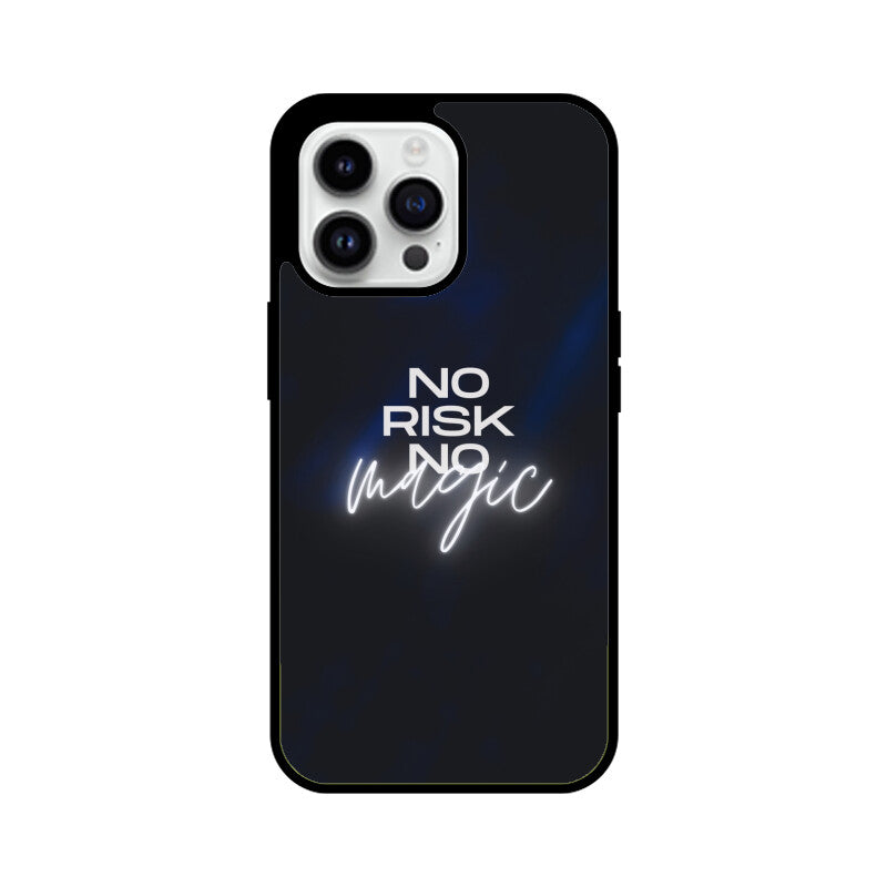 No Risk No Magic iPhone Glass Phone Case