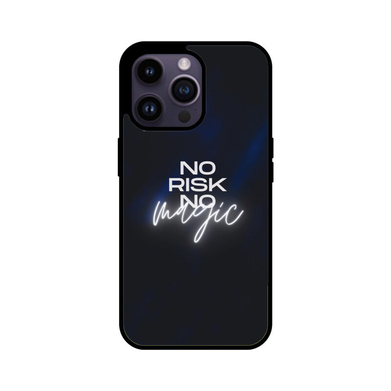 No Risk No Magic iPhone Glass Phone Case