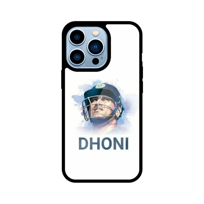 Apple iPhone Glass Phone Case - Dhoni