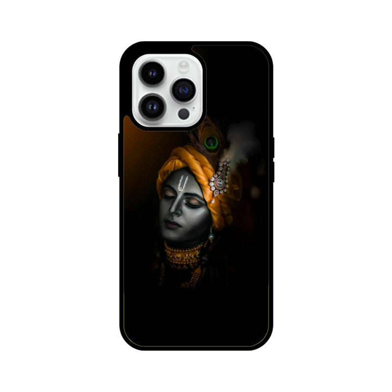 Apple iPhone Glass Phone Case - Krishna