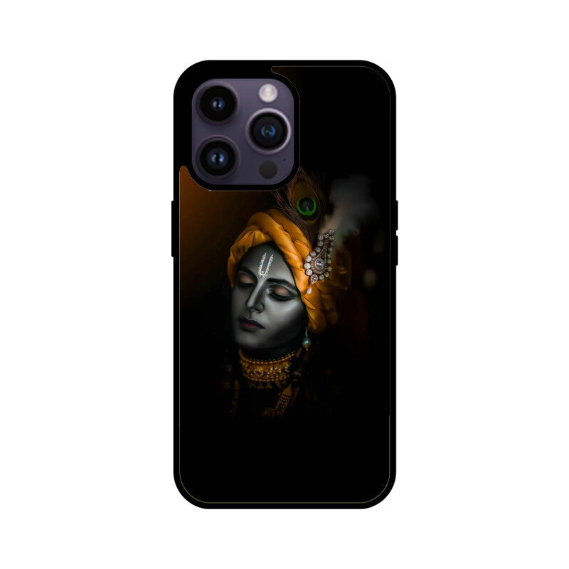 Apple iPhone Glass Phone Case - Krishna