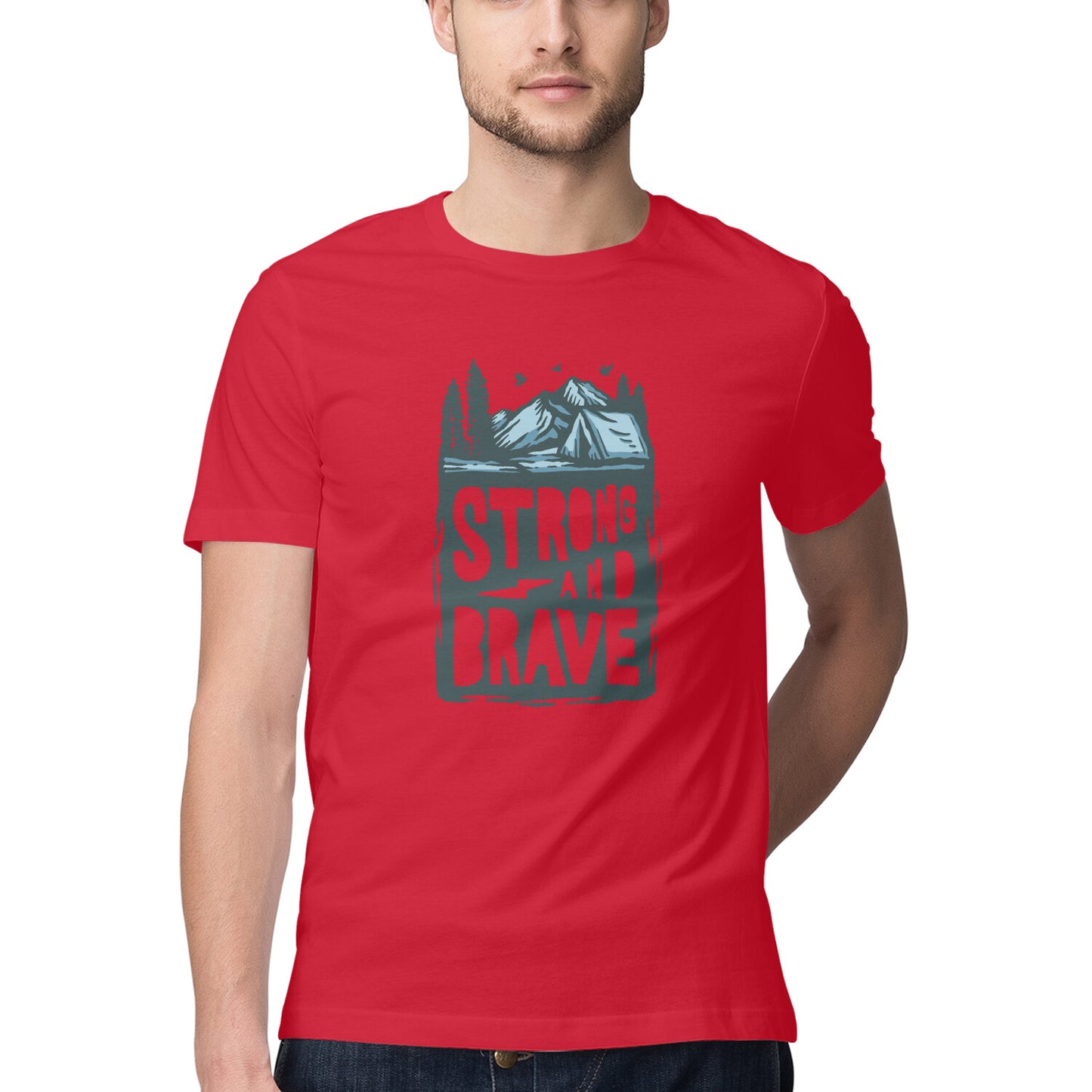 STRONG & BRAVE MEN'S T-SHIRT