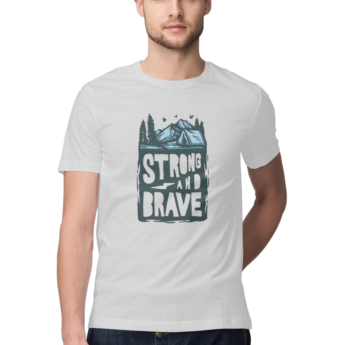 STRONG & BRAVE MEN'S T-SHIRT