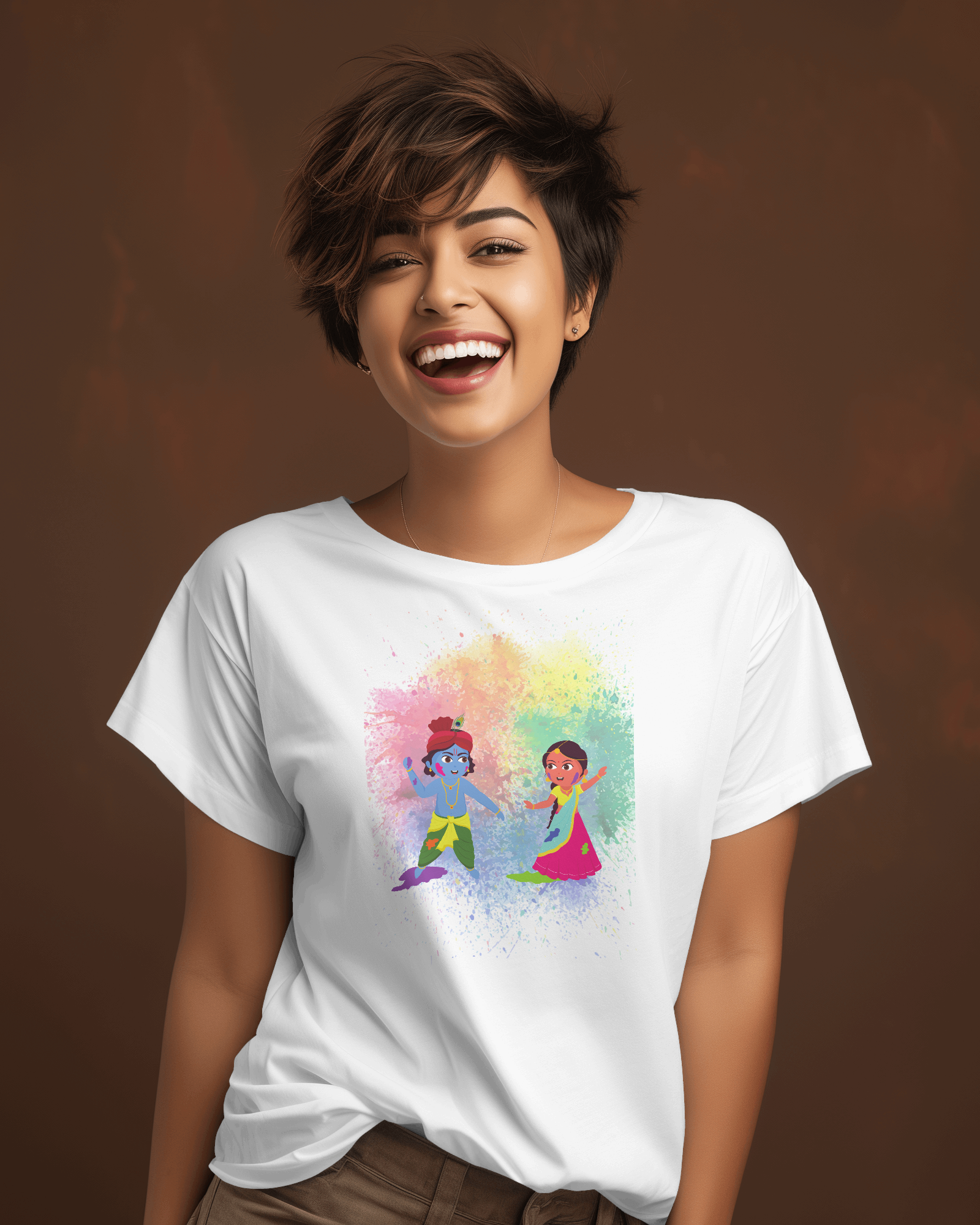 Radha Krishna - Unisex Holi T-Shirt - arkkart