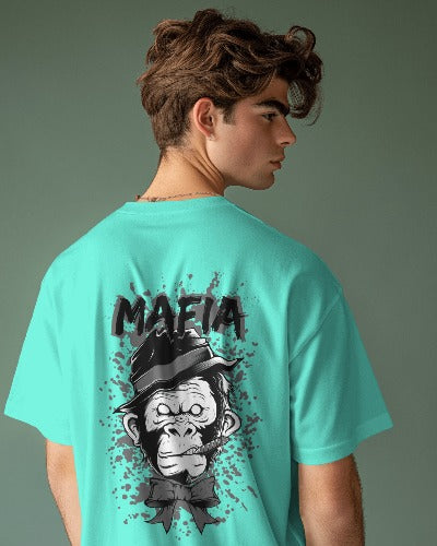 Men's  Back Printed Oversized T-shirt